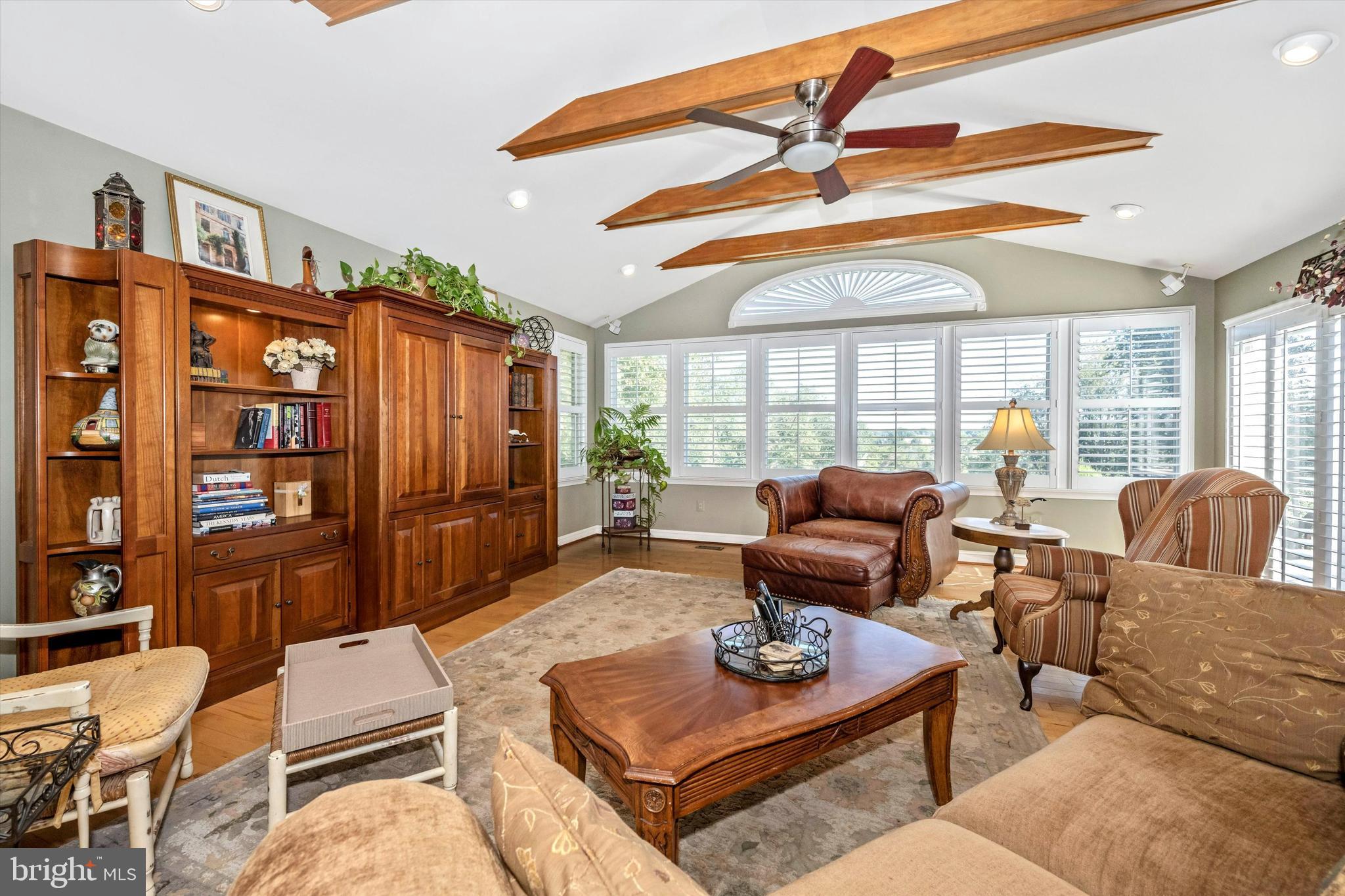 23307 Woodfield Road Gaithersburg, MD 20882 - Photo 17 of 52 Family Room w/Vaulted Ceiling & Wood Beams