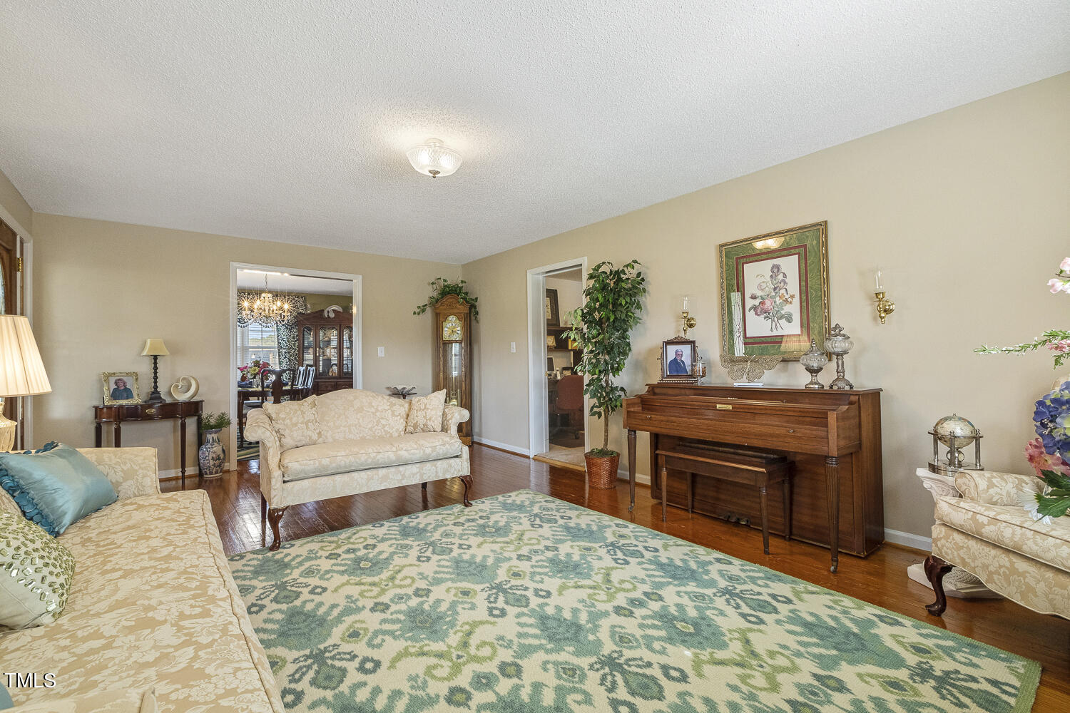 195 Williams Road Coats, NC 27521 - Photo 14 of 100 a living room with furniture a rug and a fireplace