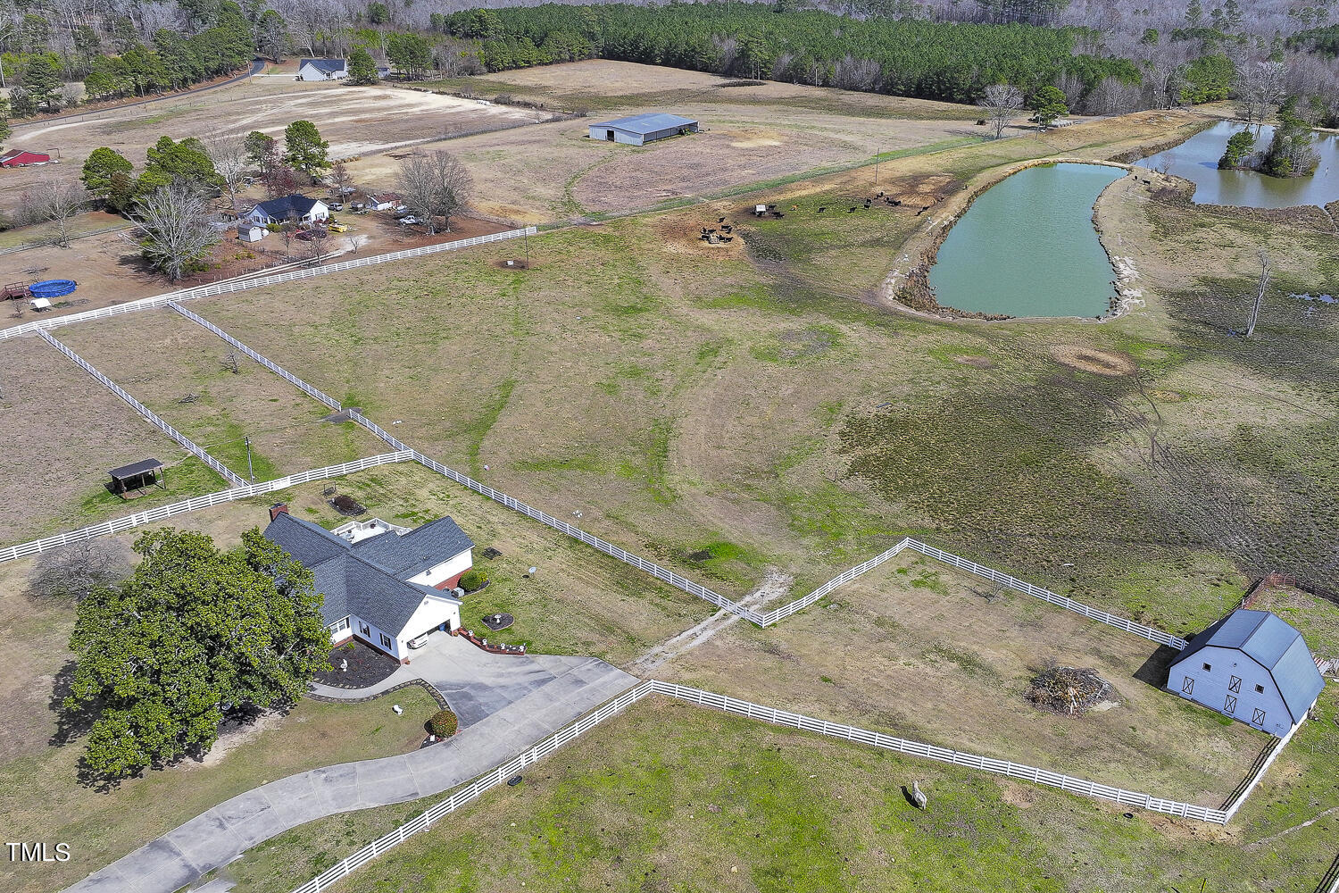 195 Williams Road Coats, NC 27521 - Photo 92 of 100 an aerial view of a house with a yard