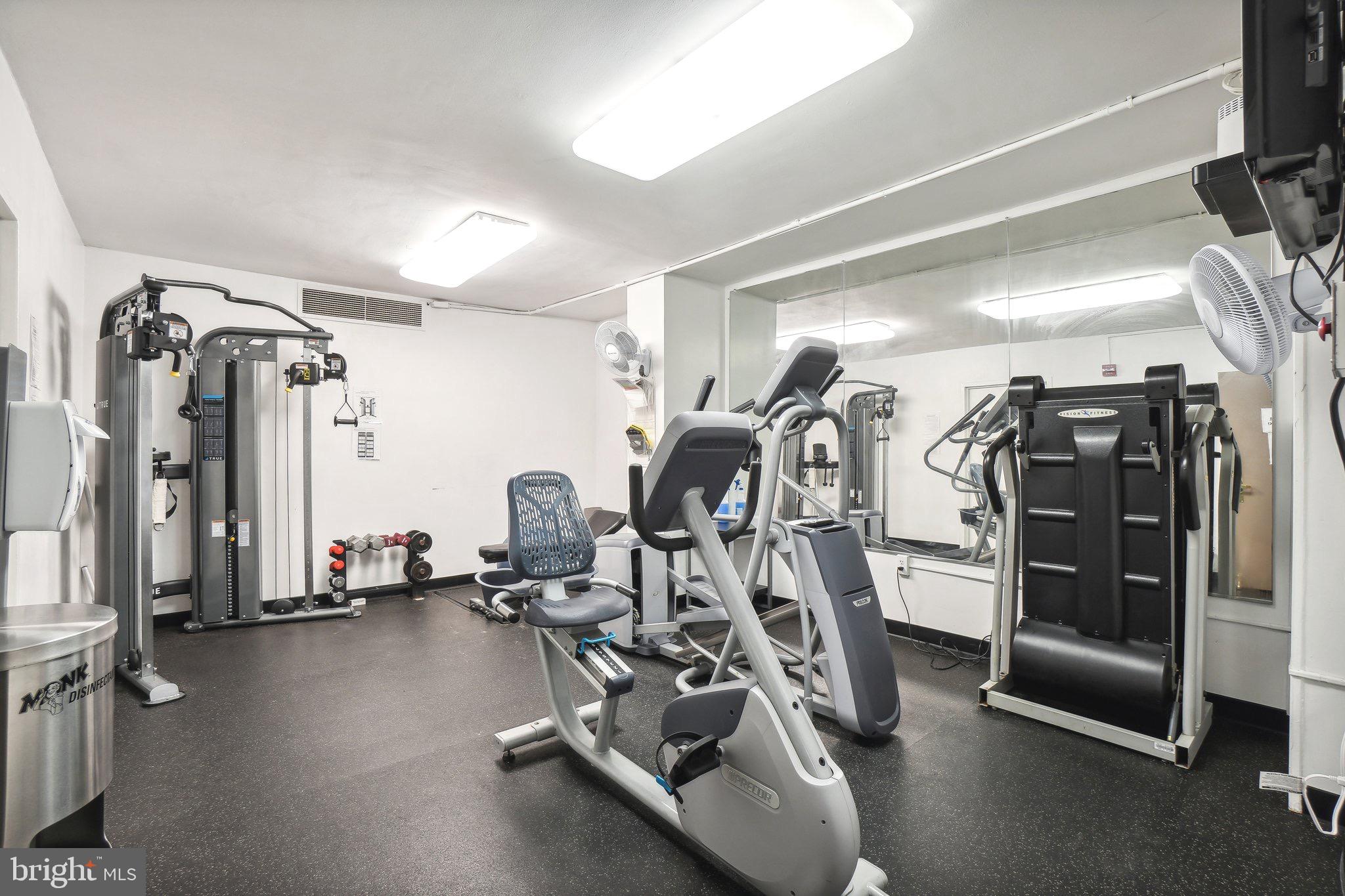 4101 Cathedral Avenue Northwest, Unit 306 Washington, DC 20016 - Photo 19 of 31 a view of a room with gym equipment