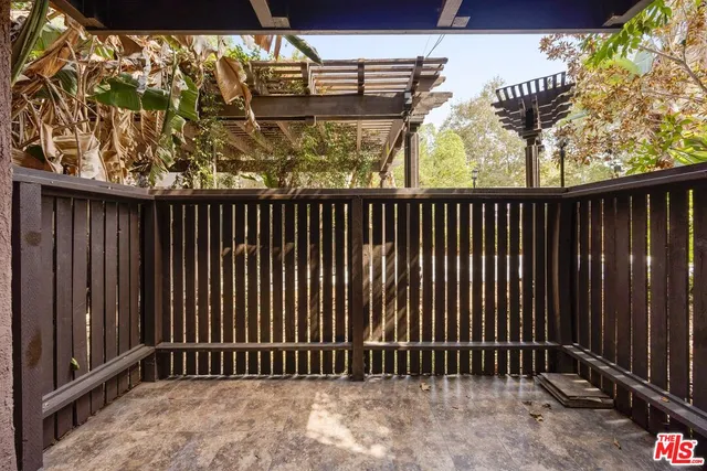 a view of a black gate