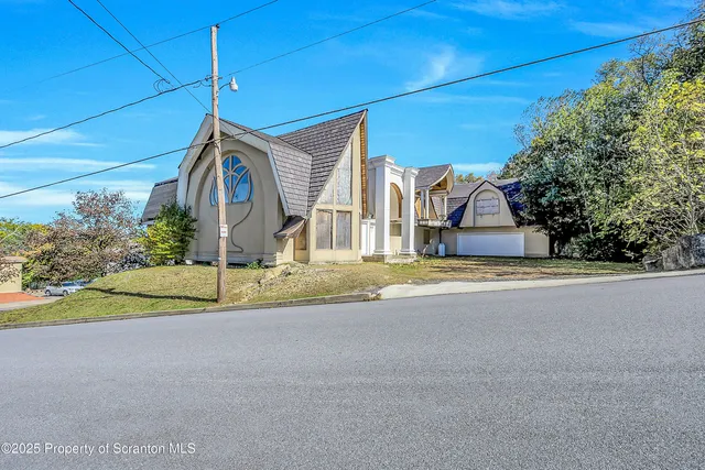 a view of a park with plants