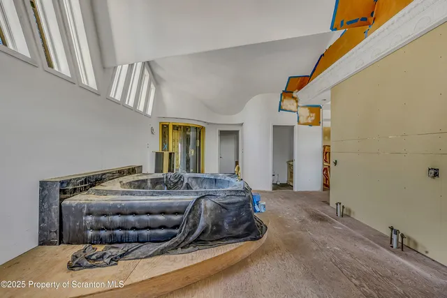 front view of a building with a yard