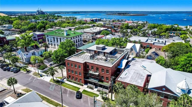 a view of a city from a terrace