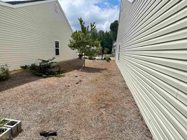 a potted plant sitting in front of a house