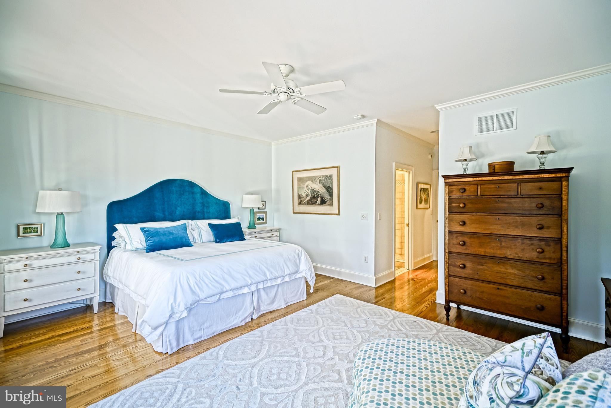 558 Pilottown Road Lewes, DE 19958 - Photo 51 of 142 a bedroom with a bed and a chandelier