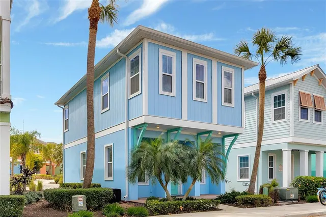 a front view of a multi story building