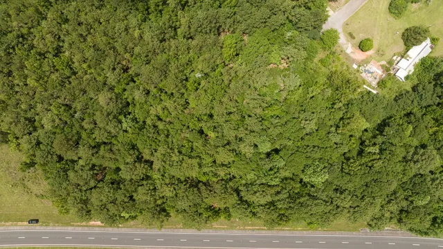 a view of a yard with an outdoor space