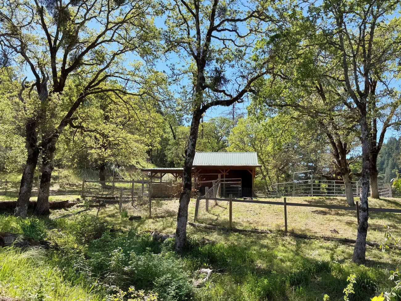 2501 Main Ranch Road Redwood Valley, CA 95470 - Photo 17 of 57 a backyard of a house with table and chairs