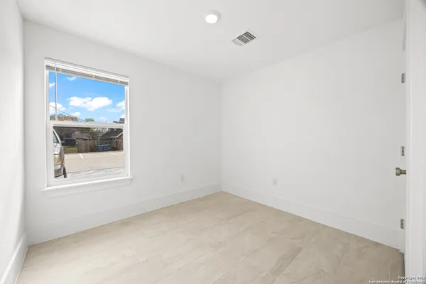 an empty room with a window