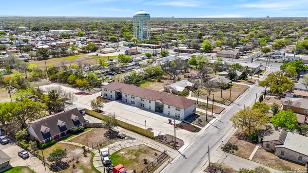 an aerial view of multiple house