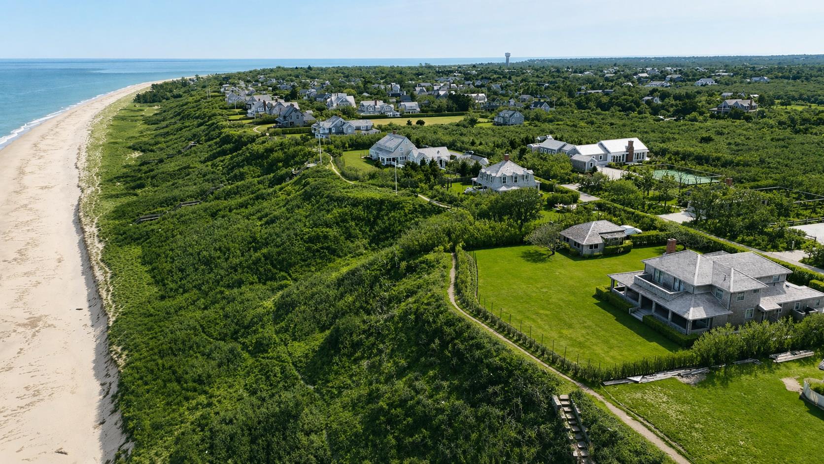 59 Baxter Road Nantucket, MA 02554 - Photo 2 of 8 an aerial view of a house with a yard