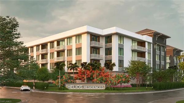 a front view of a building with street view