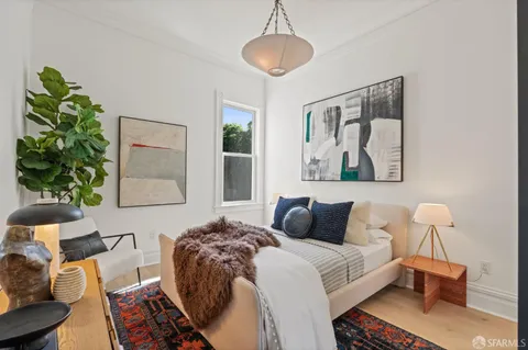 a view of a garden with plants