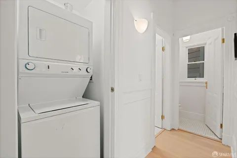 a view of a chandelier in a room