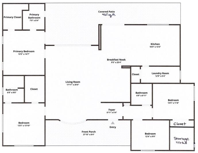 1440 Southwest 5th Court Boca Raton, FL 33432 - Photo 25 of 25 Floor Plan_ Approximate Dimensions