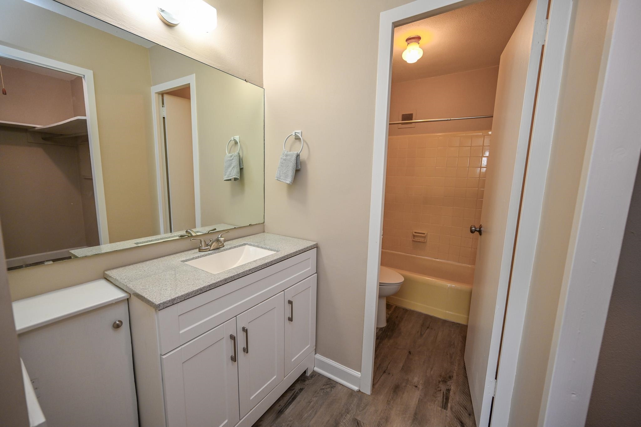 2277 Union Avenue, Unit 408 Memphis, TN 38104 - Photo 11 of 31 a bathroom with a sink and a mirror