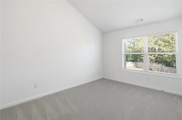 an empty room with an entryway