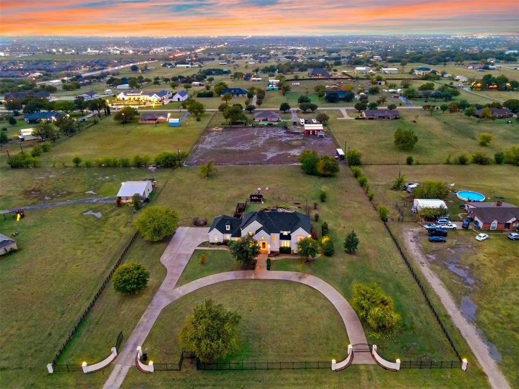 an aerial view of lake residential houses with outdoor space