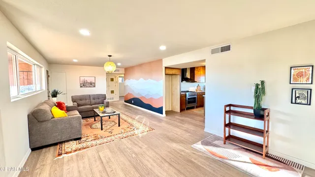 a very nice looking room with a large window