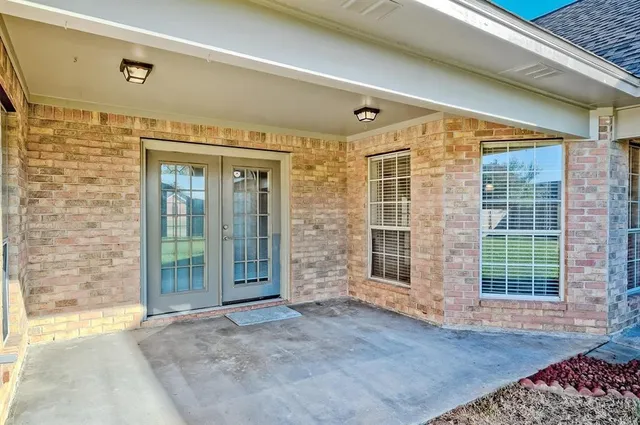 a view of front door of house