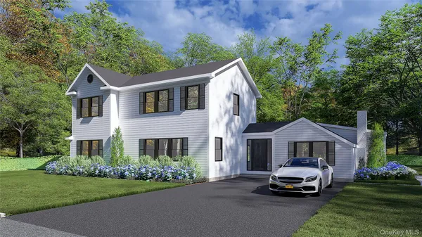 a house view with a garden space