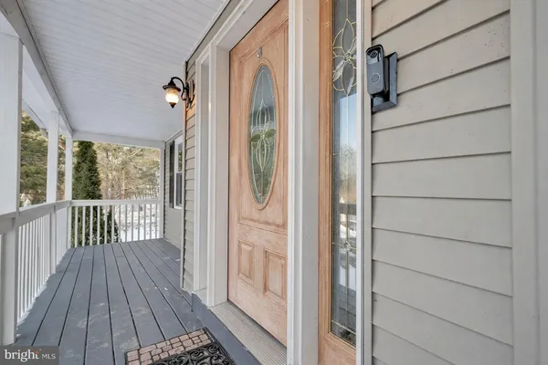 a view of a wooden door