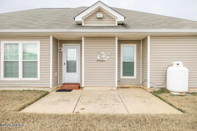 a front view of a house