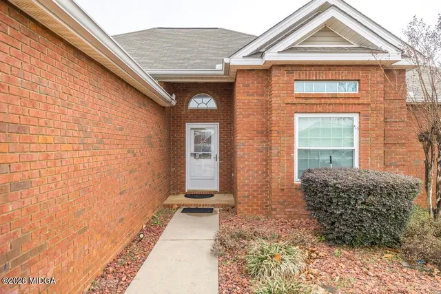 a front view of a house