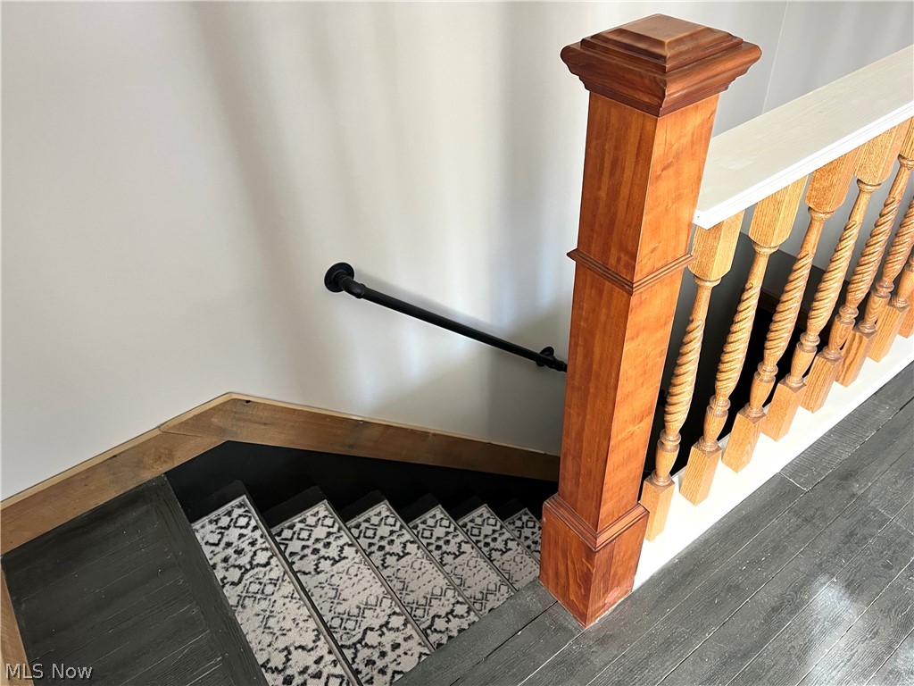 12972 Gilmore Road Southeast Port Washington, OH 43837 - Photo 31 of 50 Stairs featuring hardwood / wood-style floors