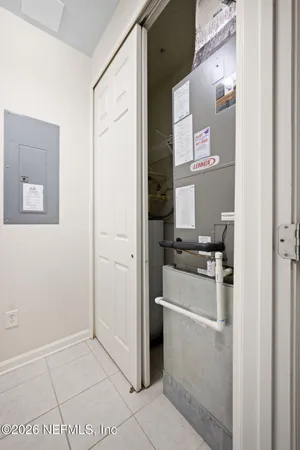 a room with storage and utility