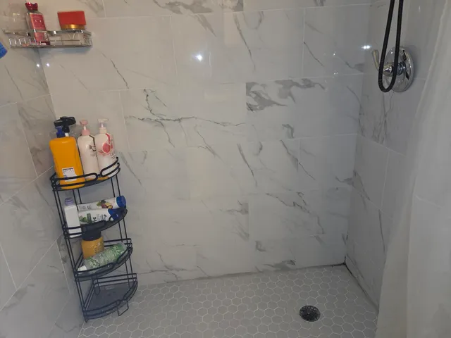 wooden floor in a bathroom