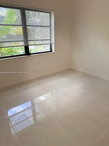 a view of a small space with a window