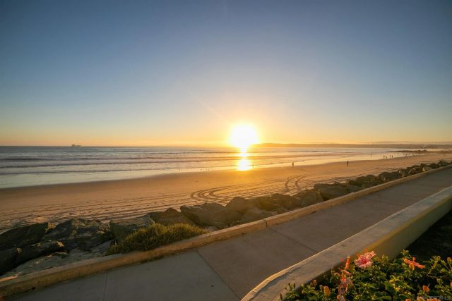 a view of an ocean beach