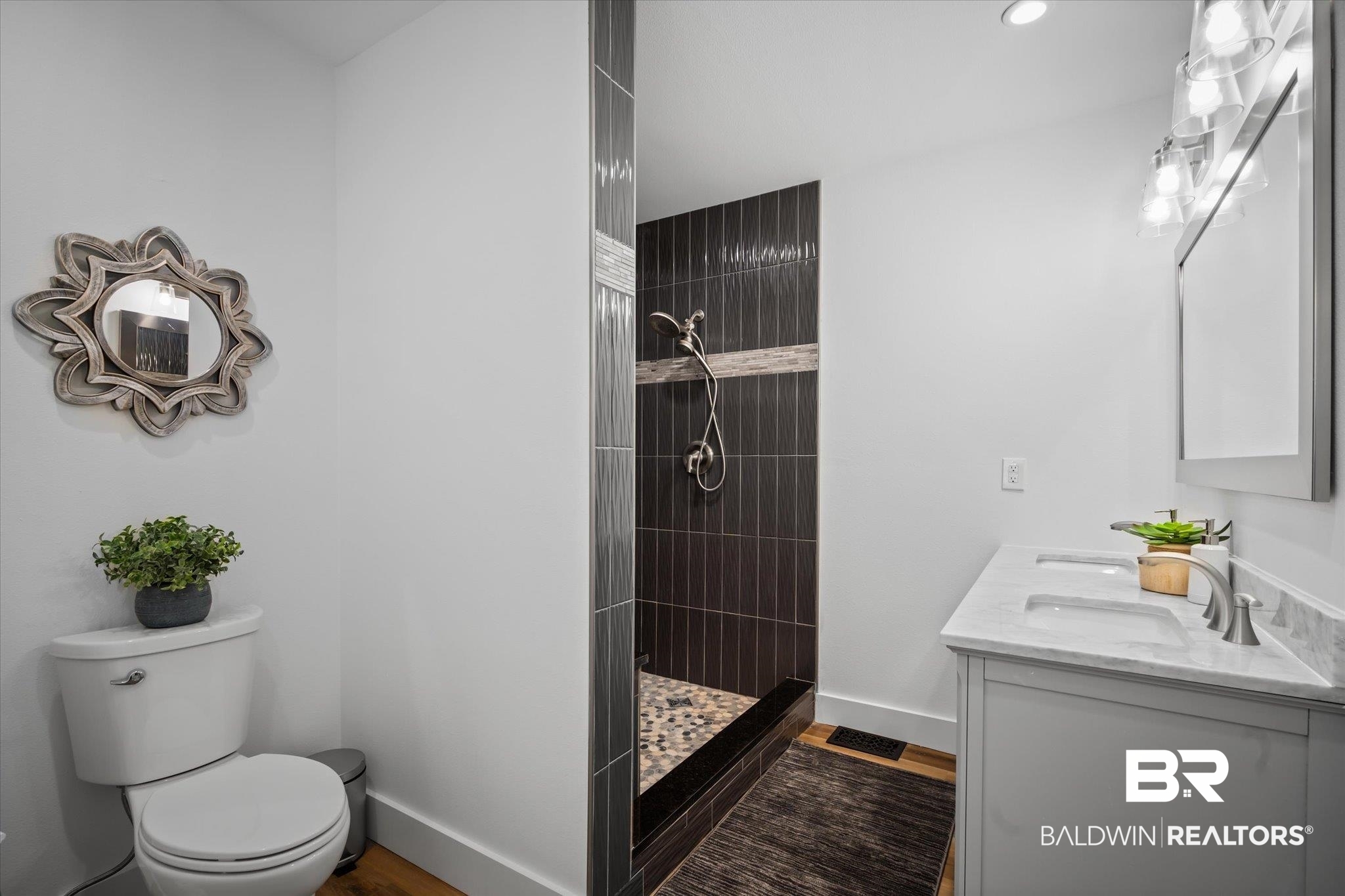 15111 Regus Road Coden, AL 36523 - Photo 12 of 35 Full bathroom with double vanity and tiled shower