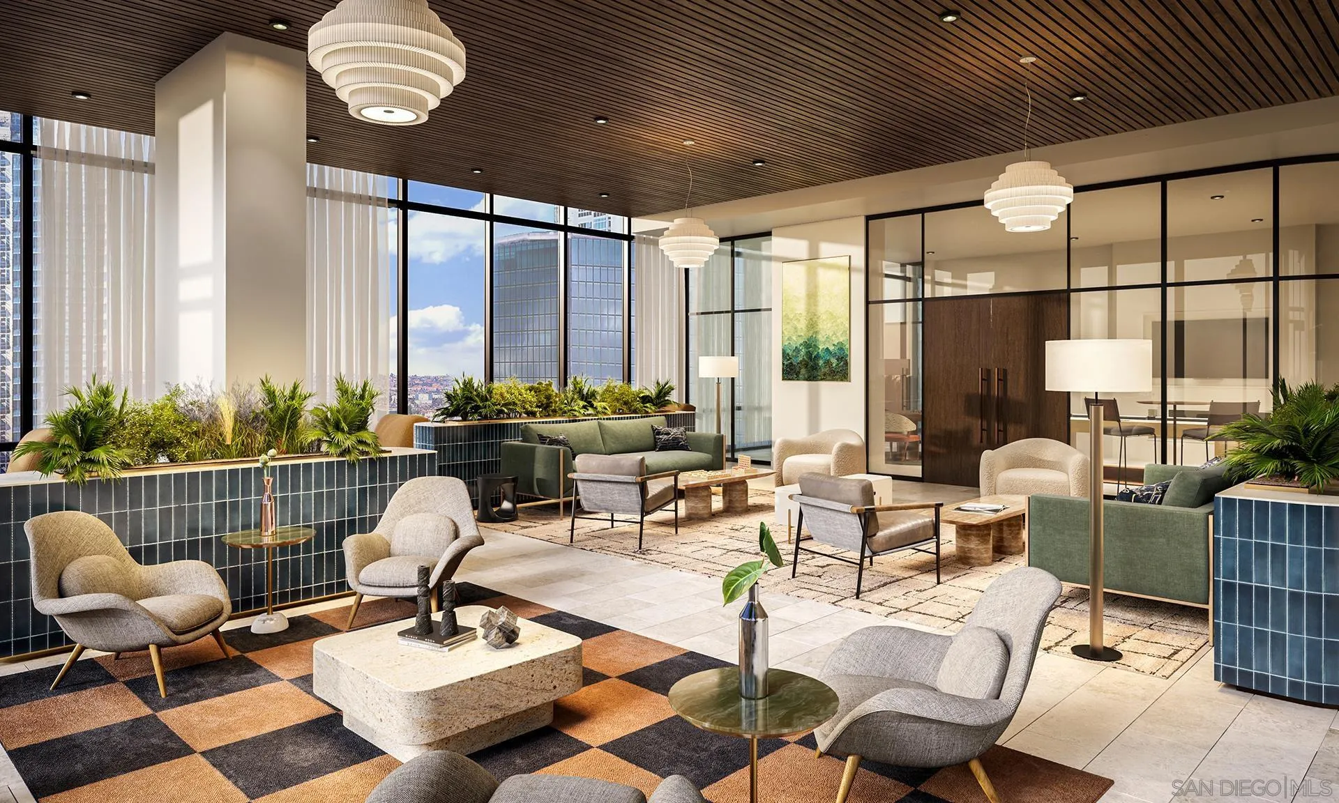 1331 Columbia Street, Unit 3603 San Diego, CA 92101 - Photo 9 of 14 a living room with patio furniture and a large window