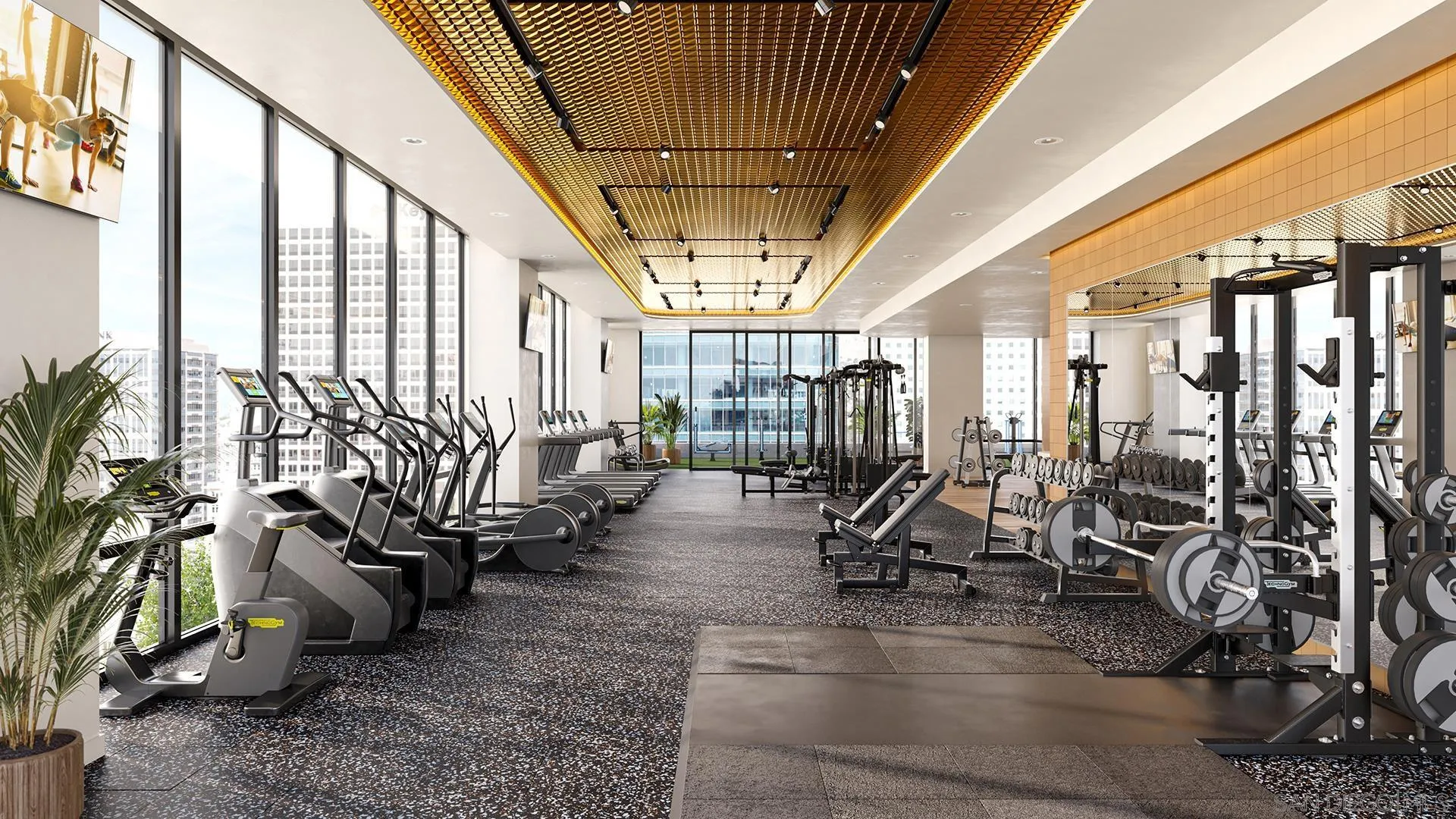 1331 Columbia Street, Unit 3603 San Diego, CA 92101 - Photo 10 of 14 a view of a room with gym equipment