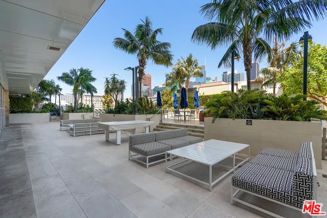 a view of a patio with a patio