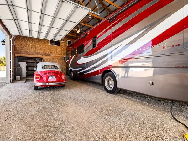 a car parked in a room