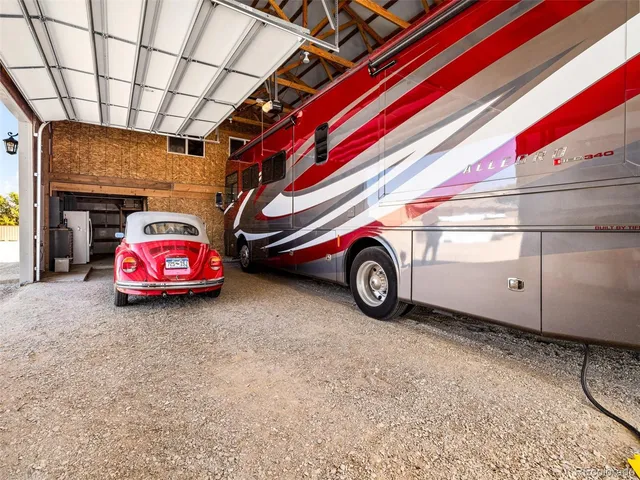 a car parked in a room