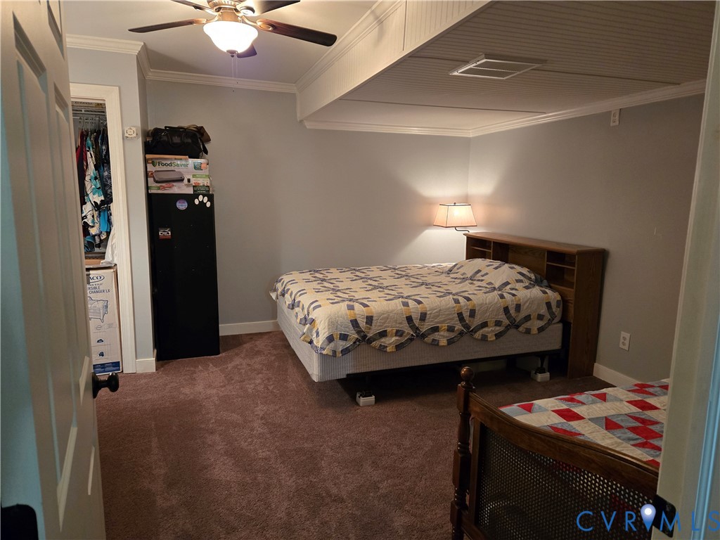 2198 Old Church Road Mechanicsville, VA 23111 - Photo 42 of 50 Basement 2nd Bedroom and ceiling fan