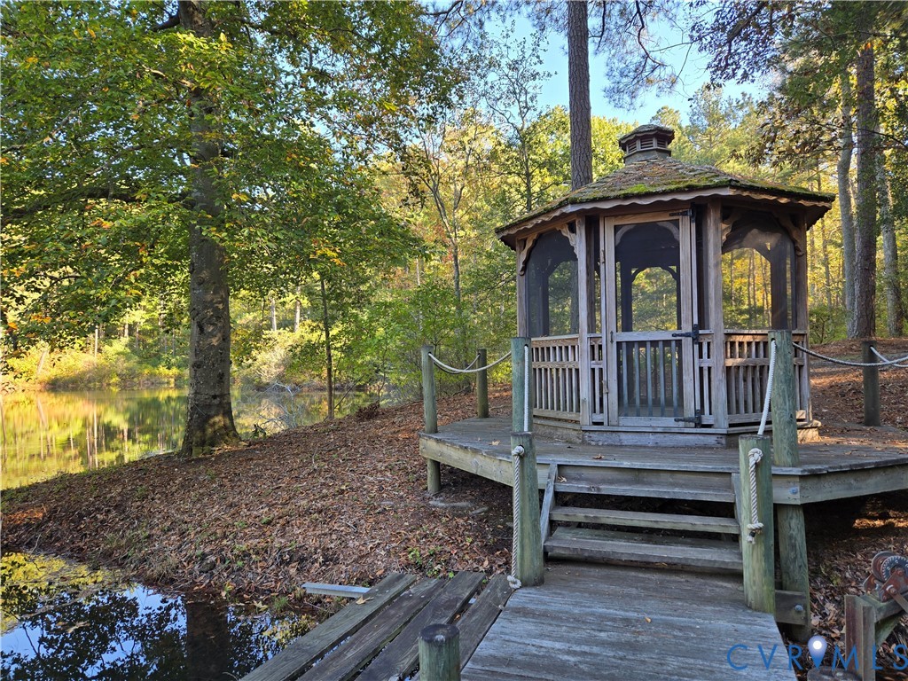 2198 Old Church Road Mechanicsville, VA 23111 - Photo 10 of 50 Wooden deck with a gazebo and a water view