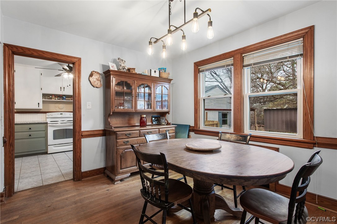 5920 Brookfield Road Richmond, VA 23227 - Photo 14 of 35 Dining room featuring track lighting, ceiling fan,