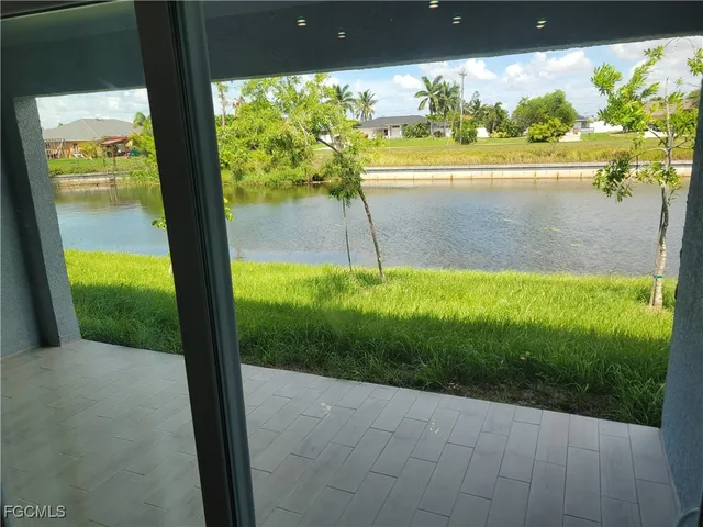 a view of lake from a window