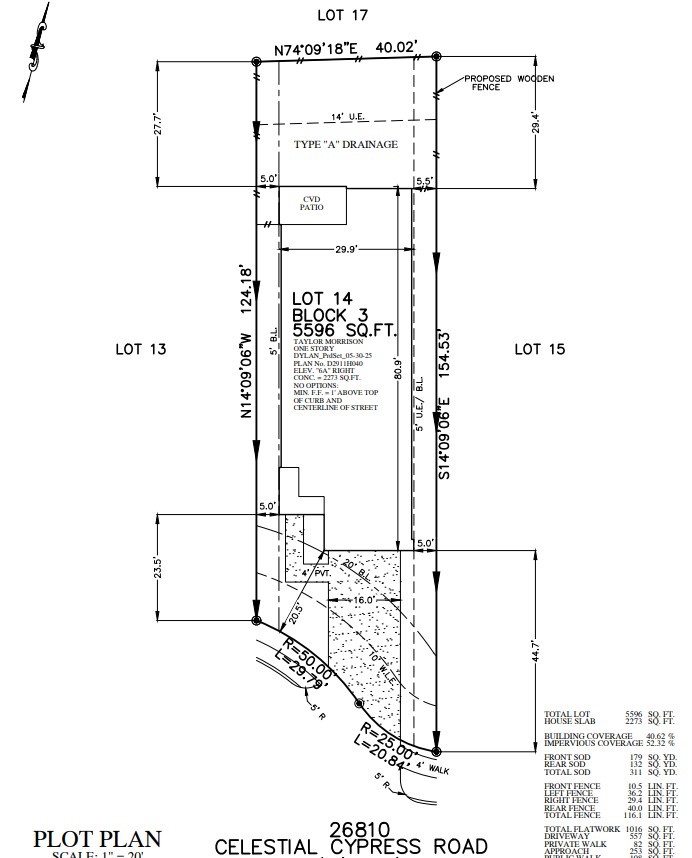 26810 Celestial Cypress Road Hockley, TX 77447 - Photo 20 of 30 26810 Celestial Cypress Plot Plan