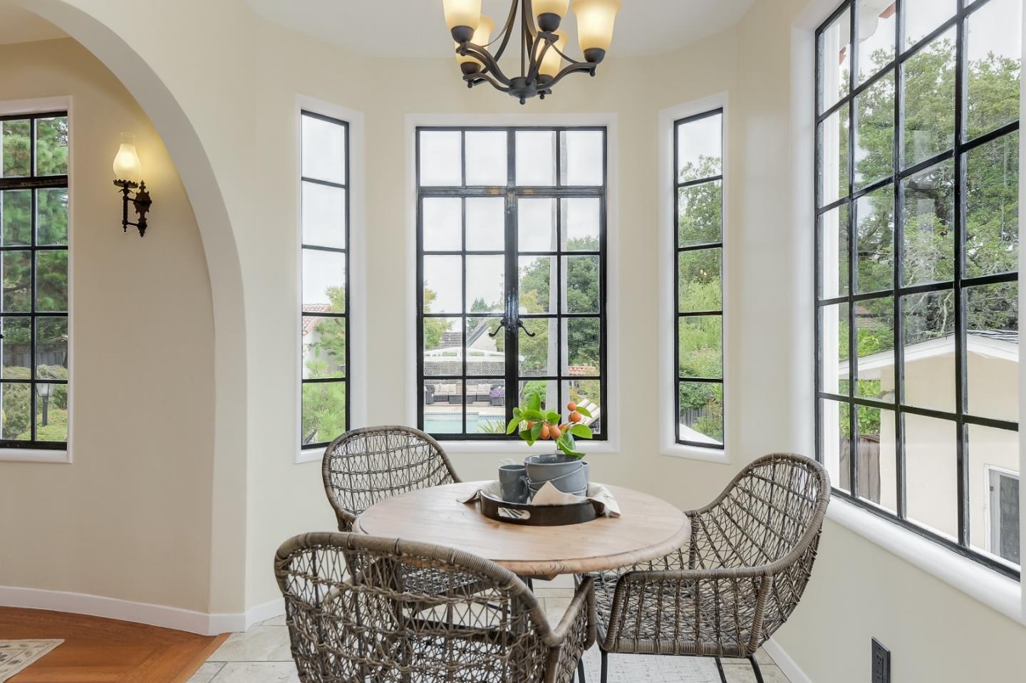 125 Alturas Drive Burlingame, CA 94010 - Photo 28 of 59 a view of a dining room with furniture window and outside view