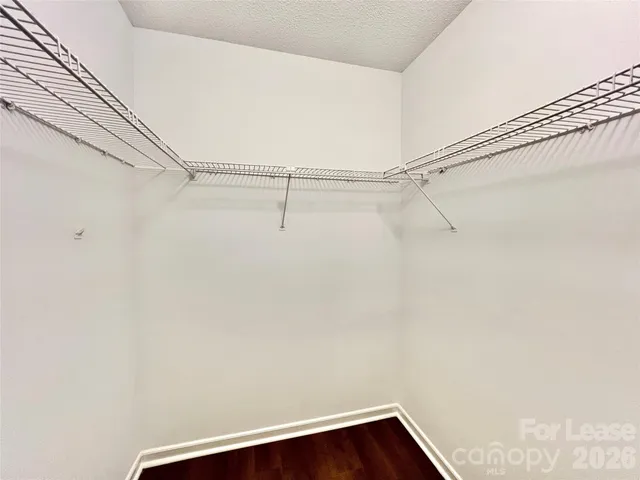 a view of small space with racks on the wall