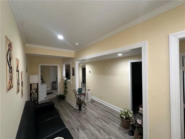 a room with furniture or couch and a window