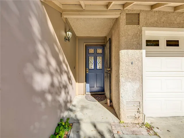a view of front door of house