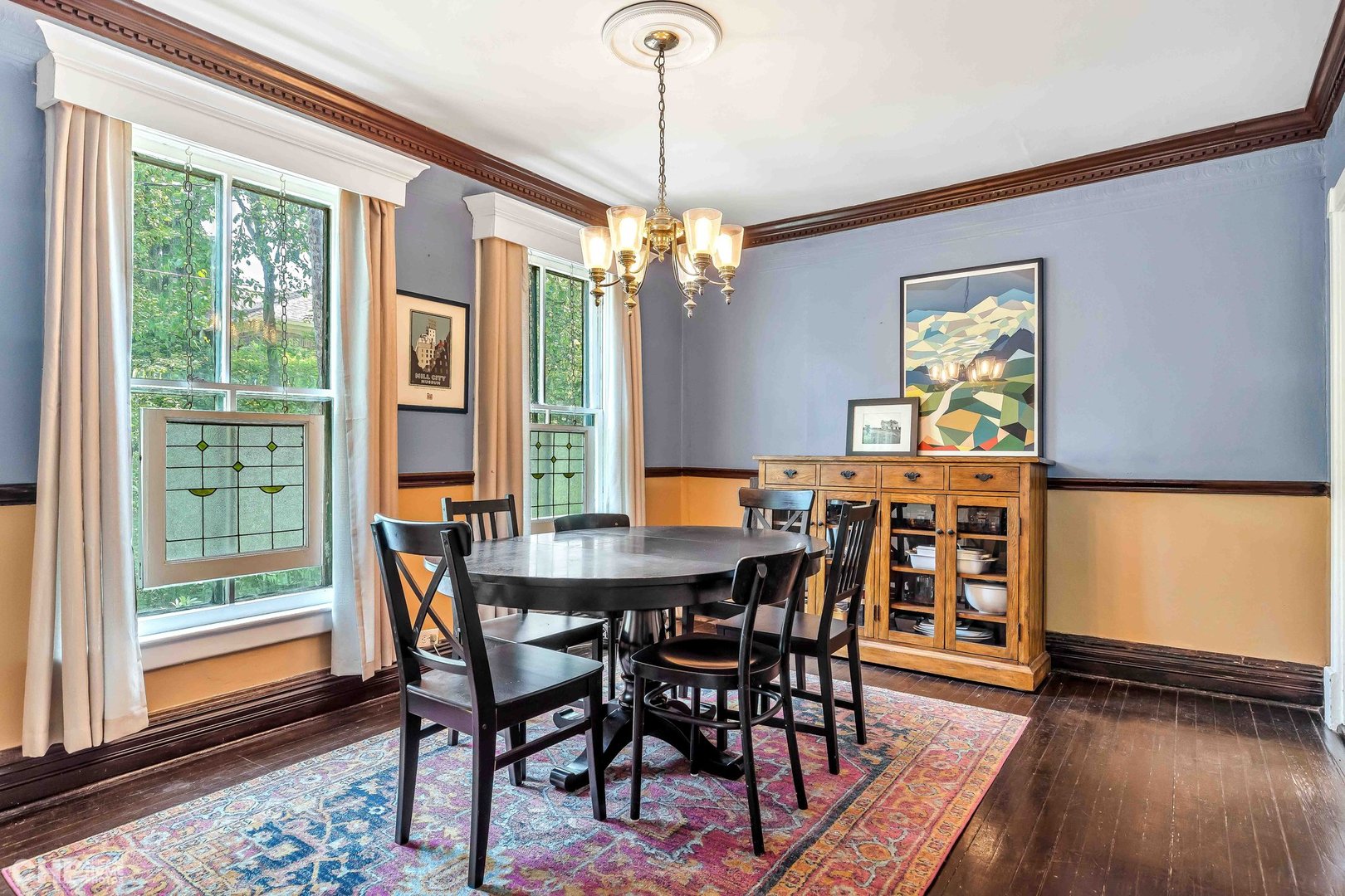 936 Spruce Street Winnetka, IL 60093 - Photo 8 of 38 a view of a dining room with furniture window and wooden floor